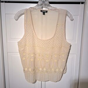 Sheer beaded crop top